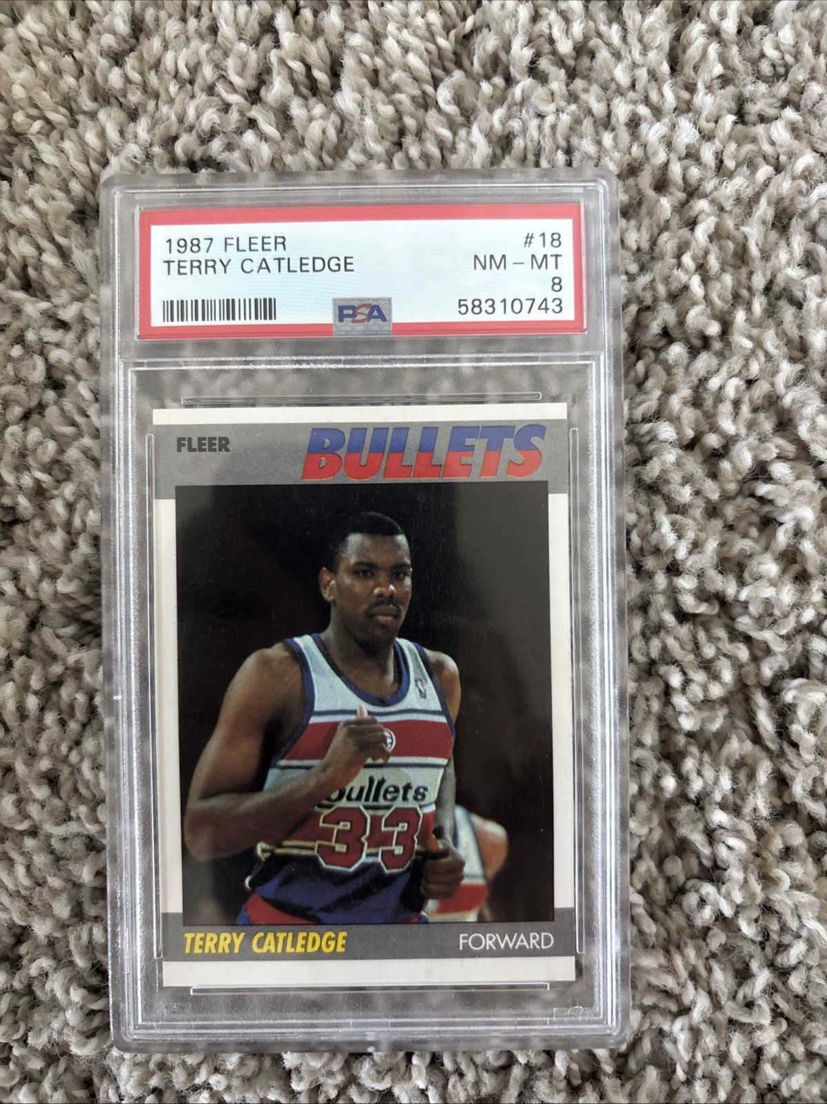 1987 Fleer Terry Catledge #18 NM-MT 8  Washington Bullets