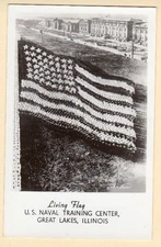 1940s RPPC Living Wave Great Lakes Training Center Grogan Original Postcard