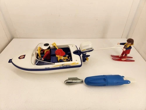 Playmobil Vintage 1988 Twister Water ski Boat Playset 90% Complete Non Working