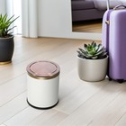 Trash Can Swing Lid Built-in Waste Basket Countertop Garbage Cover