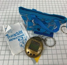 Tamagotchi Original Gold 1997 Bandai Digital Virtual Pet Tested w/ Instructions