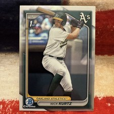 2024 Bowman Draft Chrome Refractor NICK KURTZ #BDC-56 A’s 1st