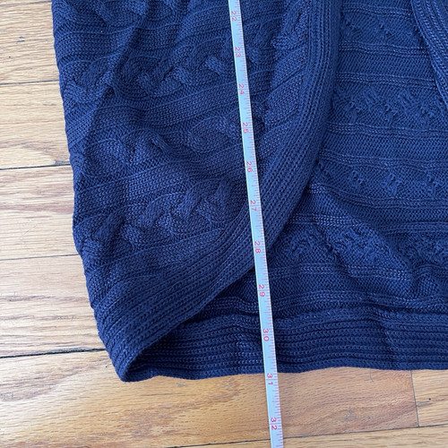 Cardigan donna Lauren Ralph Lauren nuovo con etichette aperto davanti maglia cavo S/M pescatore - Foto 7 di 13
