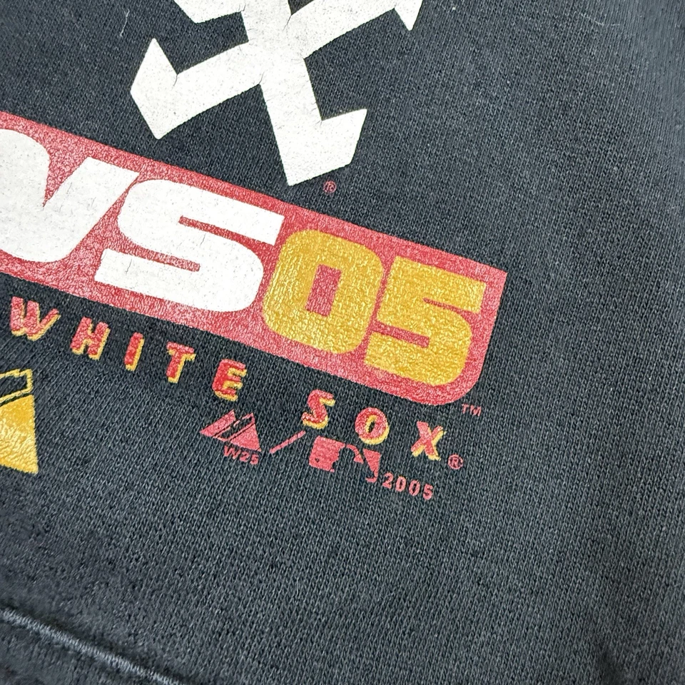 Majestic 芝加哥白袜队连帽衫 2005 年世界系列冠军青少年儿童 L 复古 — 第 3/4 张图片