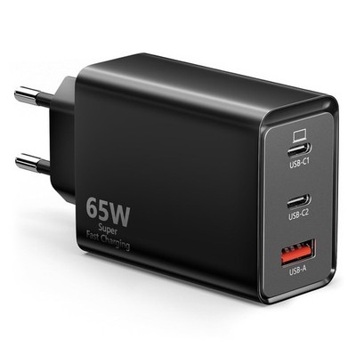 USB C Netzteil 65W Ladegeraet 3 Ports PD QC PPS für Tablet Smartphone Laptop