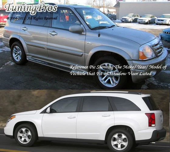 Комплект из 4 противодымных козырьков для окон Suzuki XL-7 2001-2006 годов выпуска - Изображение 4 из 4