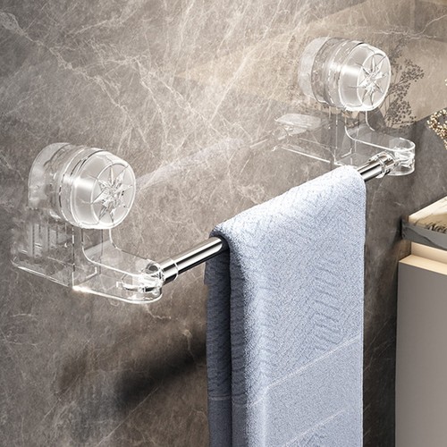 Plastik Saugnapf-Aufbewahrung stange Wand montiert Handtuch-Ablage regal Küche - Bild 13 von 13
