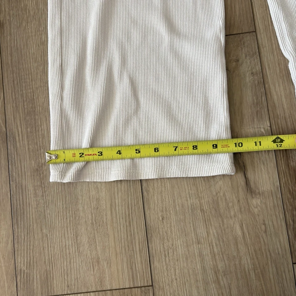 Pantalones de salón para mujer Gilly Hicks beige tejido gofre cordón pierna ancha talla M Foto 4 de 4