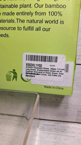 Biodegradable Disposable Bamboo Fiber Straws 200pcs 7.8'' Inch Compostable... - Picture 7 of 8