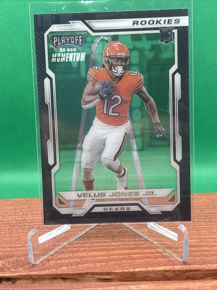 2022 Panini Chronicles - Playoff Momentum Rookies Velus Jones Jr. #PMR-27 (RC) - Image 4 of 4