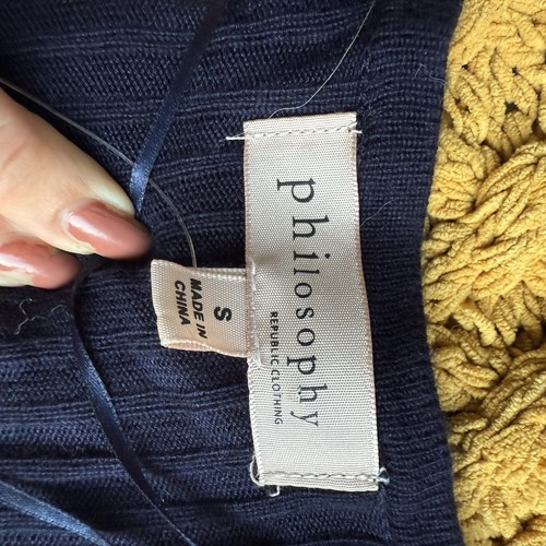 Philosophy Republic Clothing Viskose Staubmantel Pullover Damen klein vorne offen - Bild 3 von 4