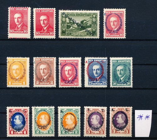 LS50350 Albania overprint king Zog fine lot MNH