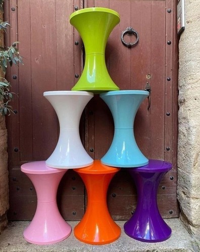 ✨ Vintage Style Tam Tam Stool ✨ Pop Art Decor – Indoor/Outdoor Use