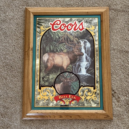 Coors Nature Series Mirror #5 Bull Elk 1995 Limited Edition Susan Shea