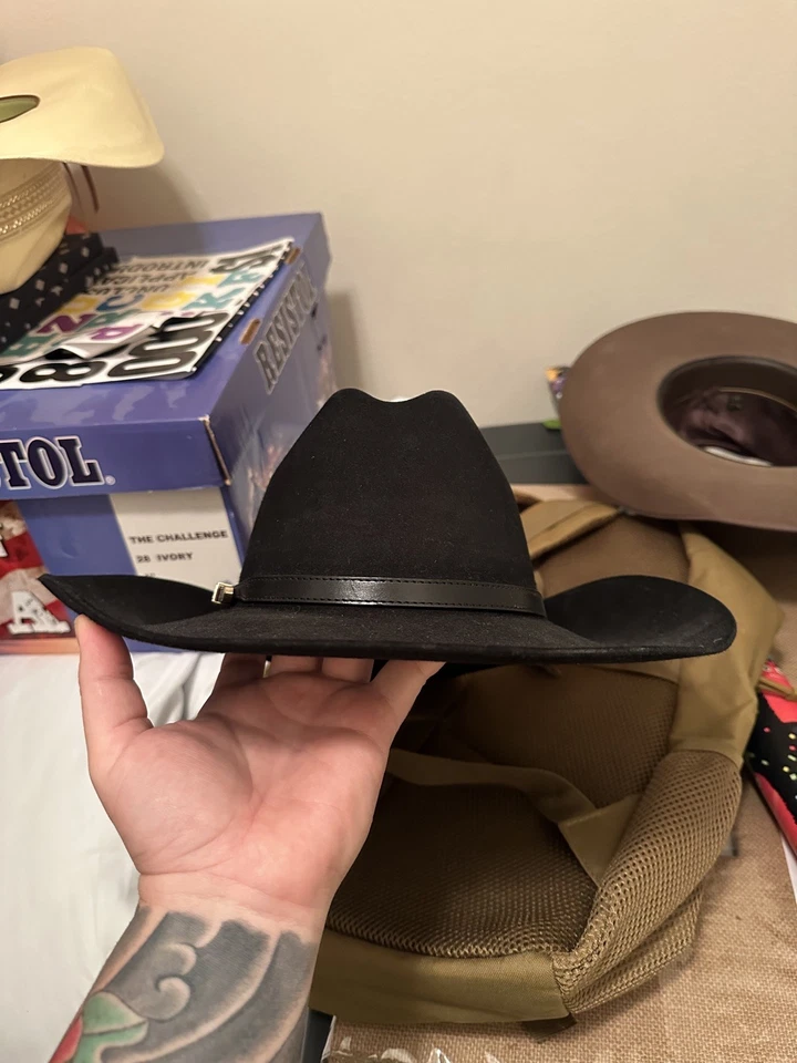 Resistol fieltro negro 7 1/4 Foto 3 de 4