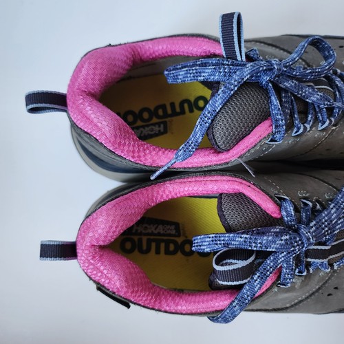Scarpe Hoka One One da donna taglia 9,5 Tor Summit grigie sneakers da corsa evento Vibram - Foto 6 di 10