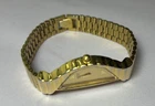 Vintage Seiko Half Moon Ladies Gold Tone Quartz Watch Retro 1990s • 1F20-5D59