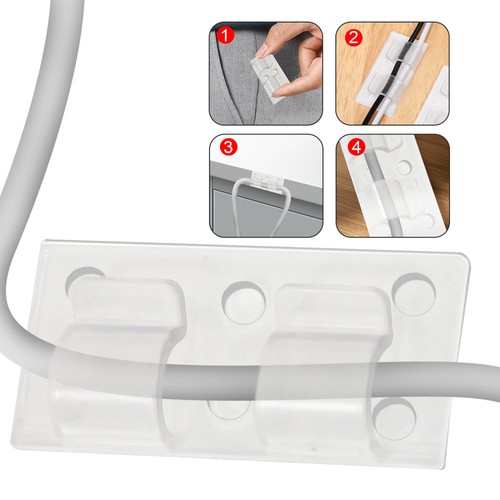 50 Pcs Drahthalter Klebrige Kabelclips Selbstklebende Kabelmanagement-Clips - Bild 10 von 11