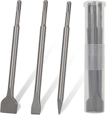SDS-Plus Chisel Set for Rotary Hammer Drills, 3PC Masonry Drill Bit Set
