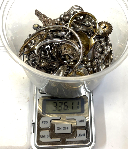 336 grams Sterling Silver (.925) Jewelry Lot for Scrap