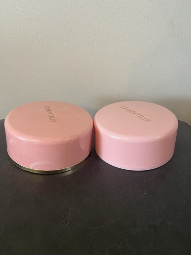 Vintage CHANTILLY Pink Marbled & Solid Dusting Powder EMPTY Containers W Lids - Picture 7 of 13