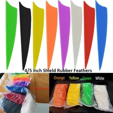50pcs 3 inch/4 inch Archery Shield Cut Fletching Rubber Vanes for Arrow Hunting