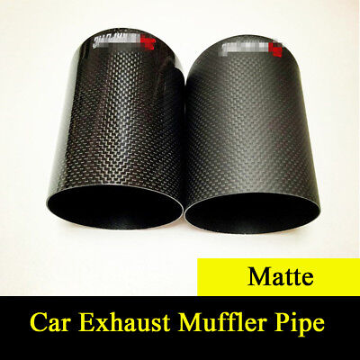 Carbon Fiber Exhaust Muffler Tip Muffler Pipe Case 76mm//3 Inch Auto Car End Pipe