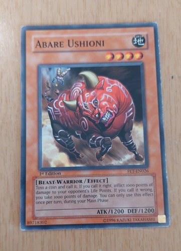 1st Edition Abare Ushioni FET-EN026 YuGiOh card (LP) - Picture 2 of 5