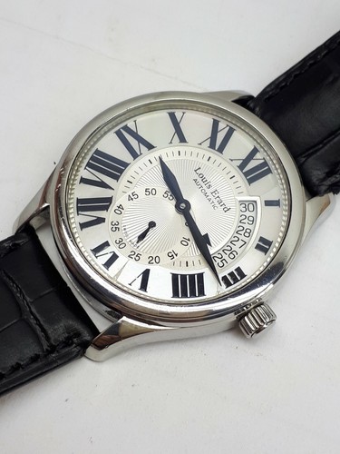 ELEGANT LOUIS ERARD L'esprit Du Temps 300 AUTO WATCH SWISS MEN'S STEEL CAL 2895 - Picture 5 of 10