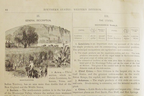 antique rare book page SOUTHERN STATES Western Division Texas Oklahoma MAP ~12" - Bild 6 von 6