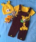0-3 Month Baby Boy Dress Set Handmade Crochet Knitting Giraffe Costume Baby gift