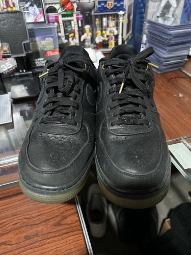Nike Air Force 1 CMFT Lux Low Black Gold Shoes 805300-001 Mens Size 9 Ostrich🔥 - Picture 4 of 9