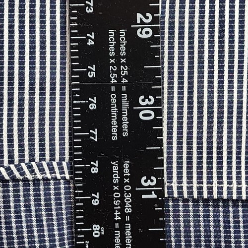 Lacoste Men’s Blue White Striped Long Sleeve Button Up Shirt Size 40 Medium - Picture 7 of 11