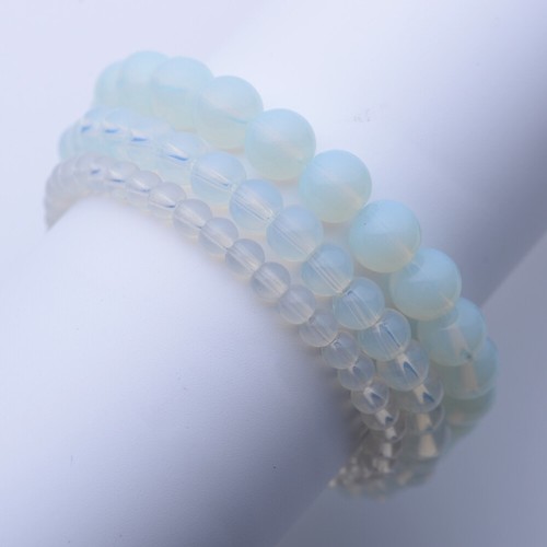 Bracelet pierres précieuses naturelles espaceur rond perles lâches 4 mm 6 mm 8 mm pierres assorties - Photo 33/46