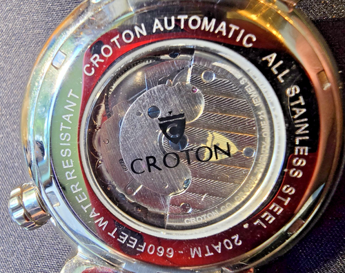 Croton Vortex "Pineapple" 44mm Divers Stainless Steel Automatic Day/Date Watch - Picture 9 of 9