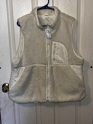 Neu mit Etikett Maurice’s Damen-Fleeceweste elfenbeinfarben superweich und warm Größe 1X Herbst flauschig - Bild 1 von 6