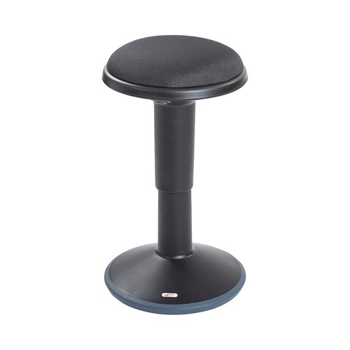 Sitwell Adjustable Wobble Stool with Cushion - Active Seating Solution in Black - Picture 3 of 11