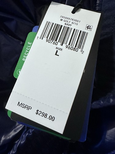 $ 298 RLX Ralph Lauren marineblaue schmale Passform wasserabweisende gesteppte Herrenhose Größe L - Bild 10 von 10