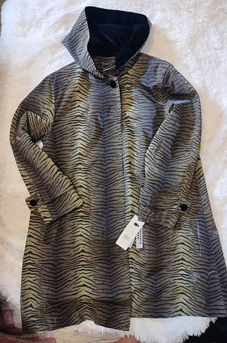 NEW Gallery NY Raincoat With Hood Sz M Removable Liner, Cat Print - Picture 10 of 10