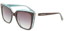 New Longchamp LO-689S 265 Havana  Crystal Petrol Sunglasses with Grey Lenses