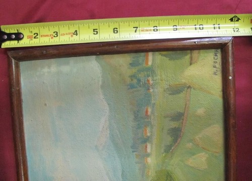 VINTAGE OIL ON BOARD PAINTING SIGNED M.ROSIN LANDSCAPE - Picture 9 of 10