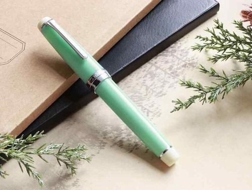 WANCHER × SAILOR Professional Gear Base Fountain pen 21k Gold Jade Nib F Japan - Bild 4 von 8