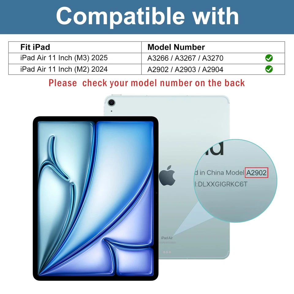 2x for Apple iPad Air 11" 2025 / 2024 M3 M2 TEMPERED GLASS Screen Protectors - Image 2 of 4