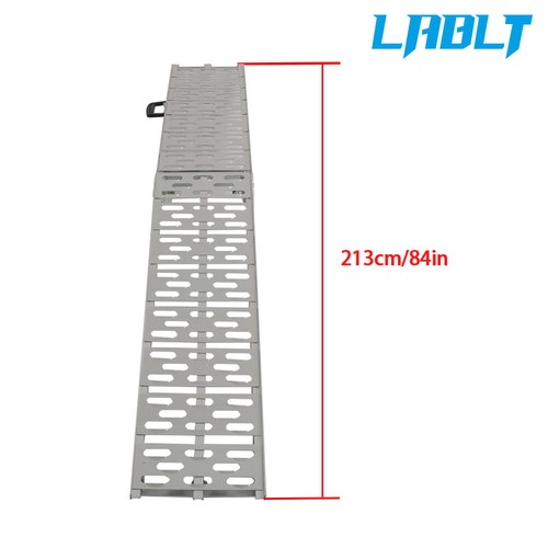 LABLT 2× 7.5' Aluminum Folding Loading Ramps ATV For Truck Motorcycle Lawn Mower - Picture 7 of 12
