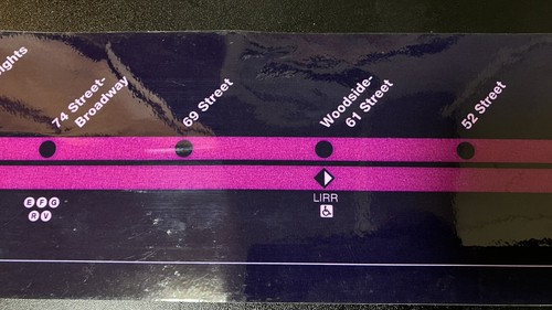 New Old Stock MTA New York City Subway 7 Train Adhesive Strip Map - See Photos - Picture 5 of 9