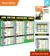 Air Fryer Cooking Times Magnet - Extra Large Easy to Read - Quick Reference G...