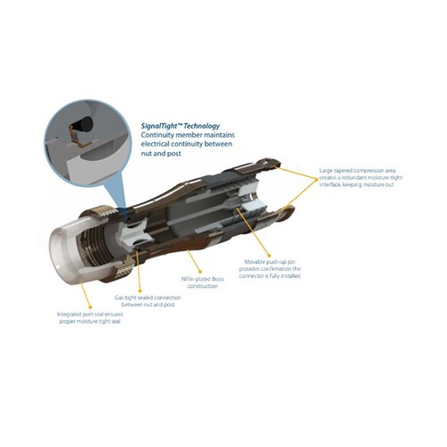 50 Pack PPC EX6XLWSPLUS Weatherproof RG6 Compression Connector - Extended Body - Picture 6 of 7
