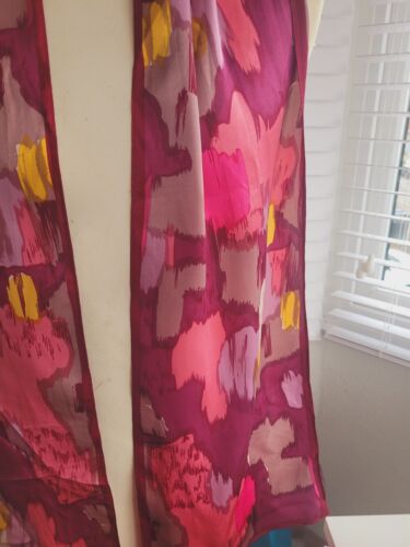 Jaspis Conran langes großes Seidentuch rosa abstrakt 10" x 70" - Bild 4 von 6