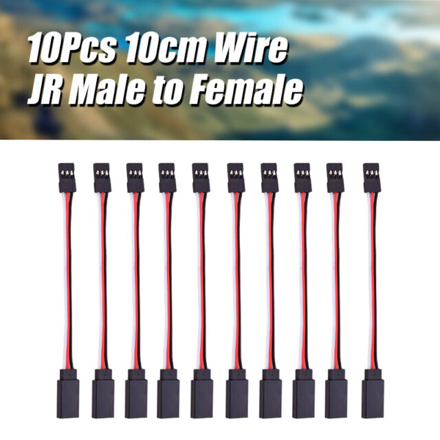 10Pcs Servo Extension Lead Wire Cable For RC Futaba JR Male to Female Connector 10Pcs Servo Extension Lead Wire Cable For RC Futaba JR Male to Female Connector