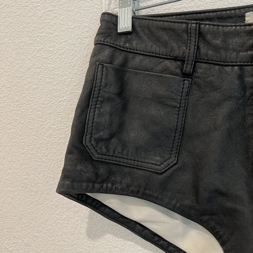 One Teaspoon Luxe Antique Leather Shorts Black Women’s Size XS - Picture 6 of 15